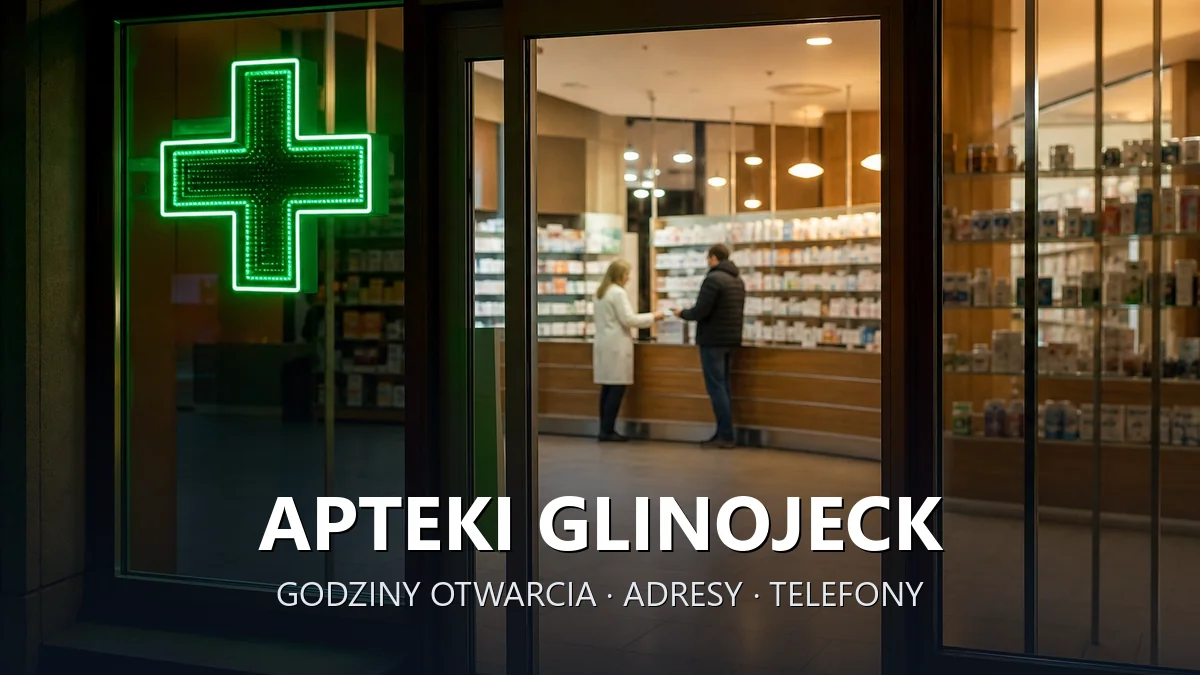 Apteki Glinojeck, powiat ciechanowski - adresy, telefony, godziny otwarcia