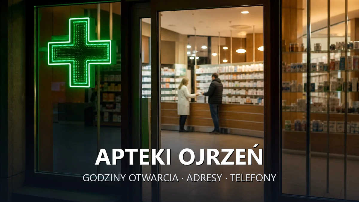Apteki Ojrzeń, powiat ciechanowski - adresy, telefony, godziny otwarcia
