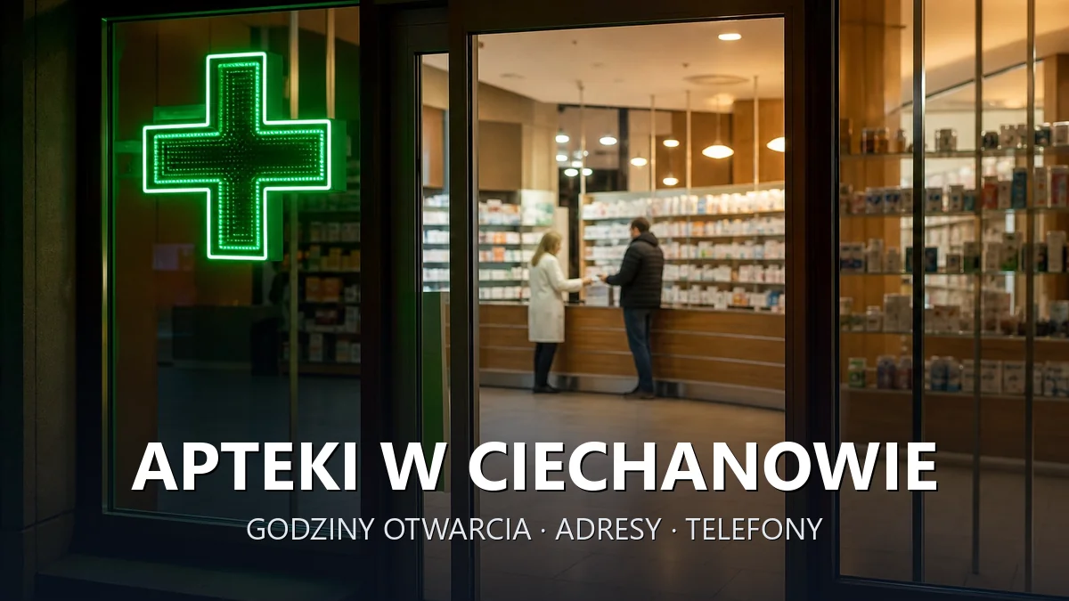 Apteki w Ciechanowie - godziny otwarcia i dyżury