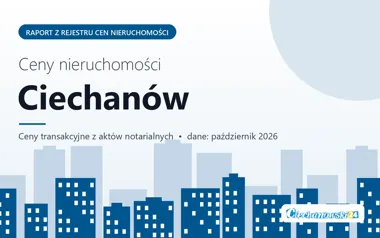 Ceny mieszkań w Ciechanowie — październik 2026