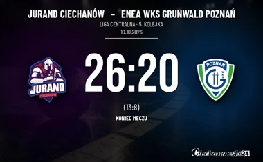 [PIŁKA RĘCZNA] Jurand Ciechanów – ENEA WKS Grunwald Poznań 26:20. Pięć bramek przewagi ustawiło mecz Ligi Centralnej