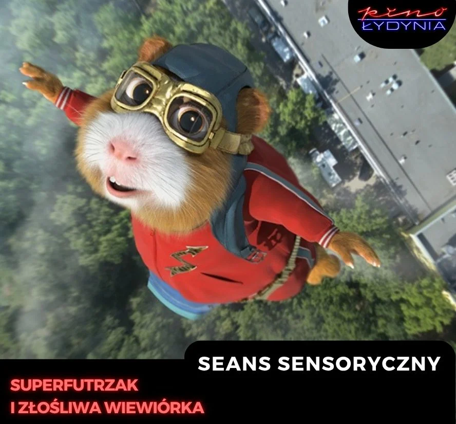 Grafika promocyjna wydarzenia Seans przyjazny sensorycznie. Film „Superfutrzak i złośliwa wiewiórka”