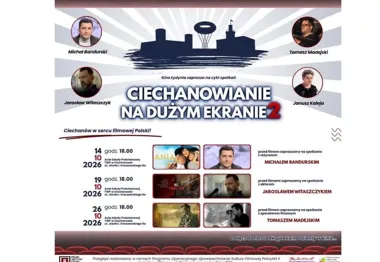 Grafika promocyjna wydarzenia Ciechanowianie na dużym ekranie 2