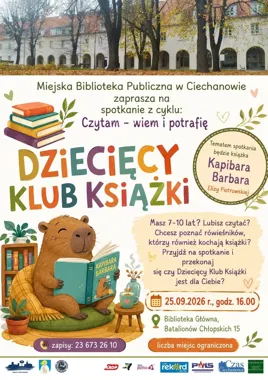 Grafika promocyjna wydarzenia Dziecięcy Klub Książki