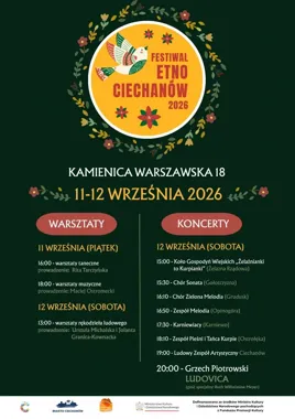 Grafika promocyjna wydarzenia Festiwal Etno Ciechanów 2026