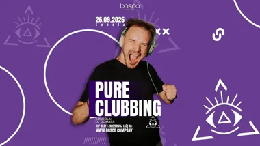 Grafika promocyjna wydarzenia PURE CLUBBING w Bosco