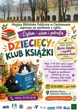 Grafika promocyjna wydarzenia Spotkanie Dziecięcego Klubu Książki
