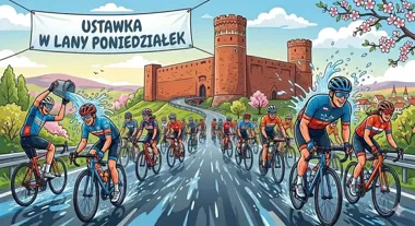 Grafika promocyjna wydarzenia Ustawka Ciechanów: szosowa jazda w lany poniedziałek