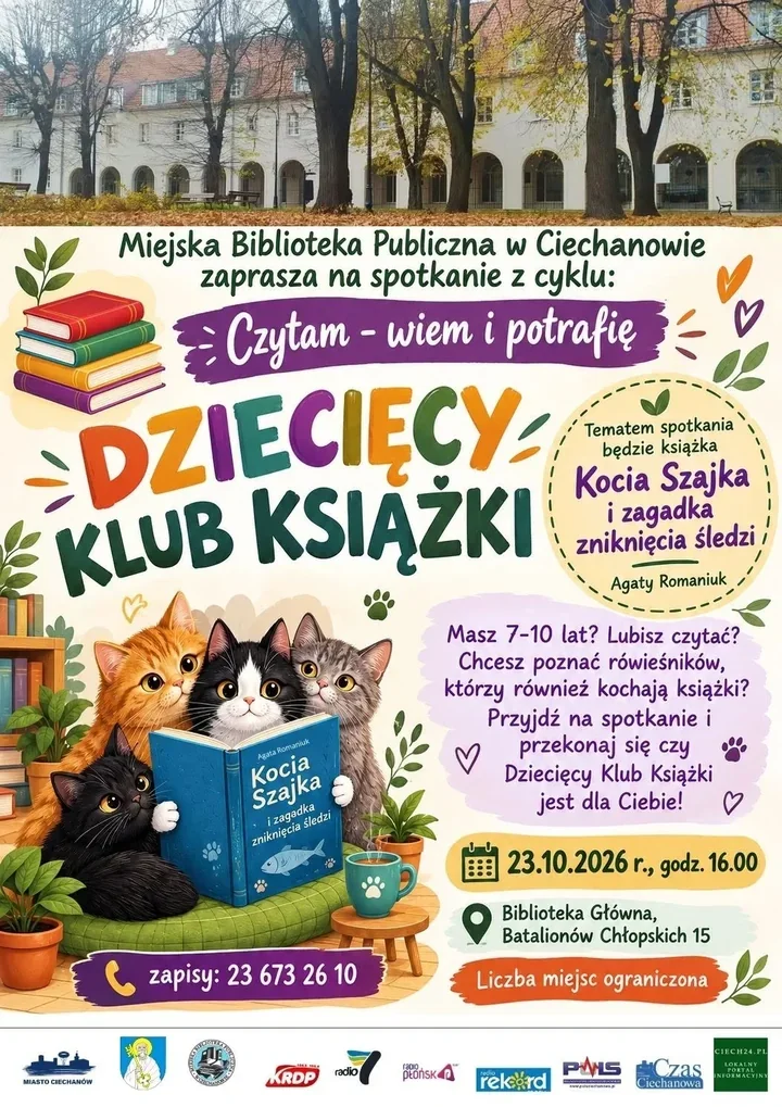 Kocia zagadka czeka na rozwiązanie. Dziecięcy klub książki w Ciechanowie