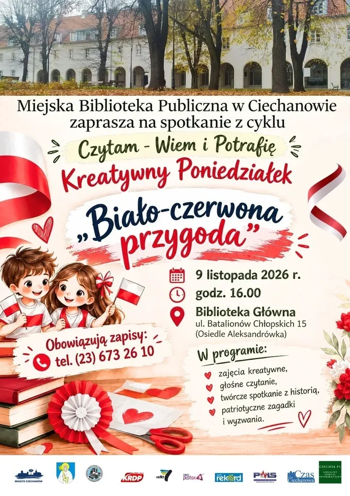 Biało-czerwona przygoda w bibliotece odkryje historię Polski.