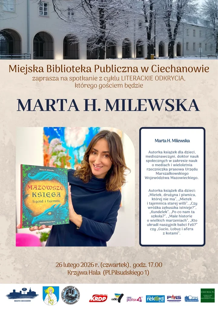 Legendarne Mazowsze w Krzywej Hali - spotkanie z Martą H. Milewską