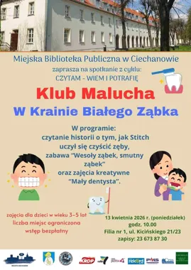 Klub Malucha w bibliotece - dzieci pobawią się w małych dentystów