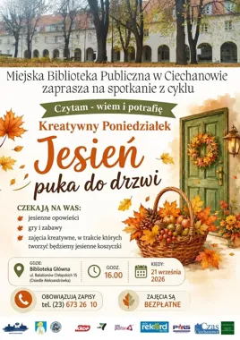 Jesień wkracza do biblioteki - Kreatywny Poniedziałek dla małych twórców