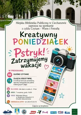 Biblioteka w Ciechanowie zatrzyma wakacje w papierowym aparacie