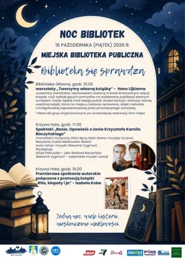Ciechanów otwiera książki po zmroku - przed nami Noc Bibliotek