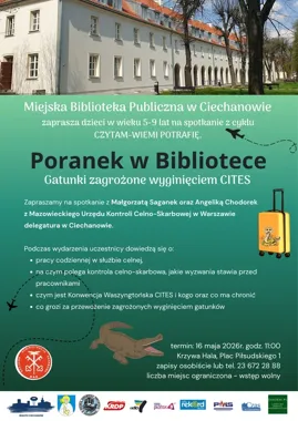 Biblioteka zamieni się w lekcję o celnictwie i chronionych gatunkach