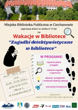 Wakacyjne śledztwo w bibliotece - dzieci ruszą tropem zagadek
