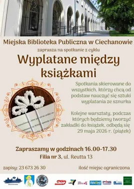 Makrama między półkami - w Ciechanowie powstaną zakładki z sznurka