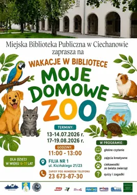 Wakacje z kotem i chomikiem - biblioteka w Ciechanowie szykuje małe zoo