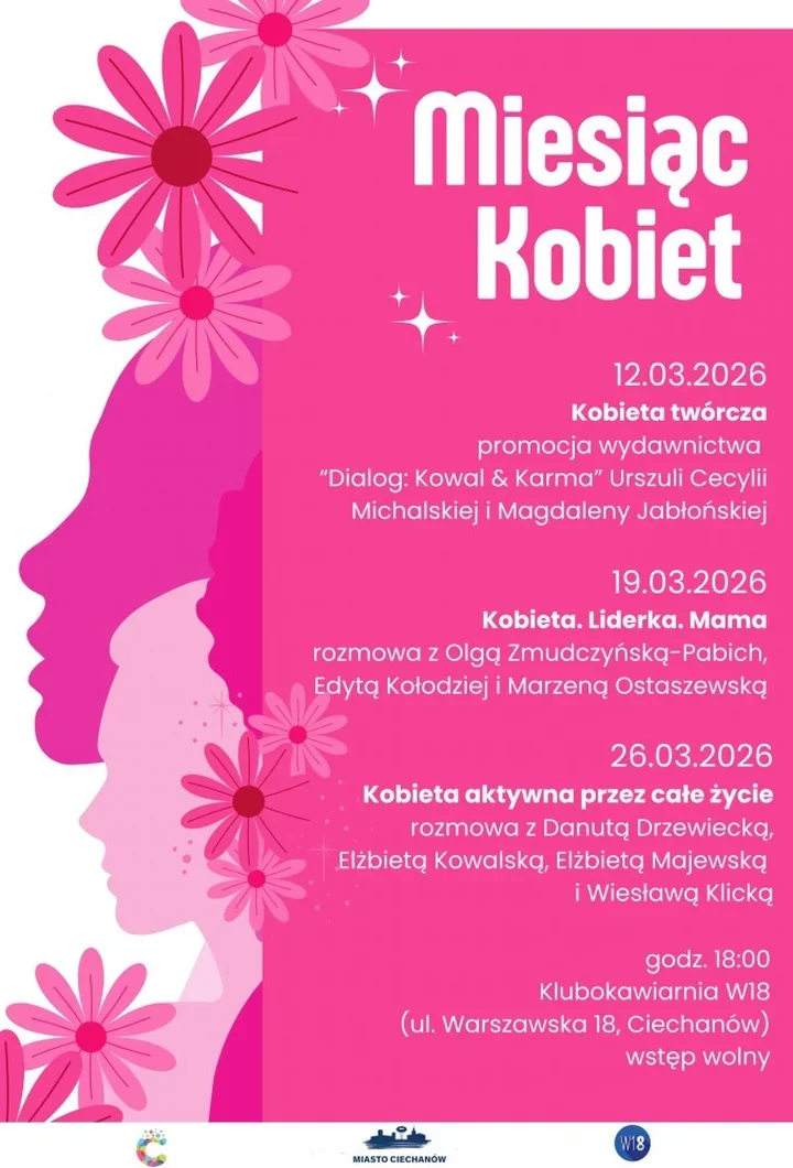 Miesiąc Kobiet w W18 - trzy wieczory o twórczości, przywództwie i dojrzałej aktywności