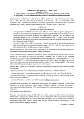 Nowe plany zagospodarowania w gminie Ciechanów. Wnioski tylko do 19 listopada