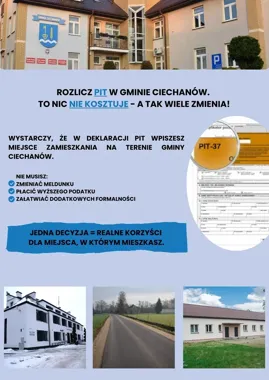 Przekieruj swój PIT do Gminy Ciechanów – więcej środków na drogi, szkoły i inwestycje