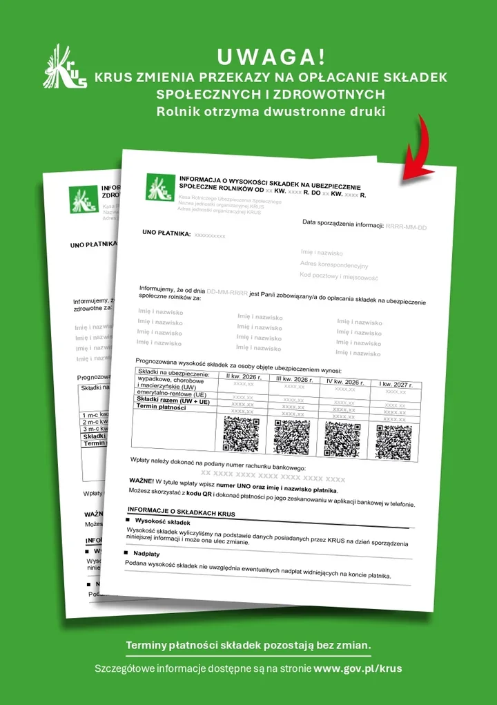 KRUS kończy z kwartalnymi formularzami. Rolnicy dostaną jedną roczną informację