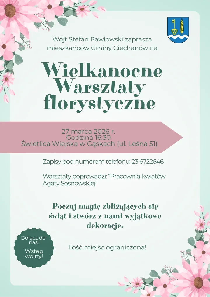 Wielkanocne warsztaty florystyczne w Gąskach – zrób dekorację na święta