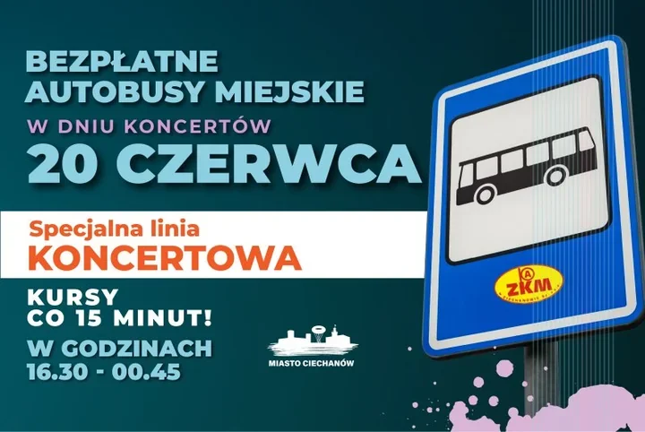 Koncertowe autobusy i darmowe przejazdy. Ciechanów szykuje dojazd na błonia