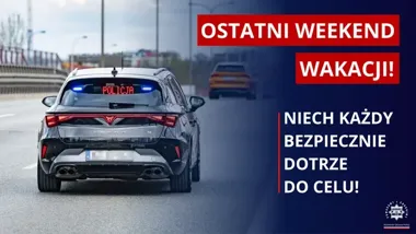 Ostatni weekend wakacji pod kontrolą policji. W ruch pójdzie SPEED