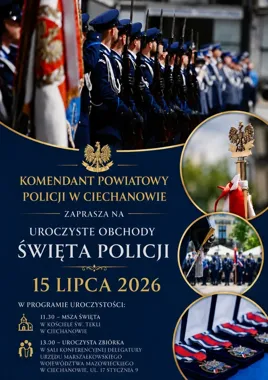 Msza i apel w Ciechanowie - policjanci uczczą 107. rocznicę