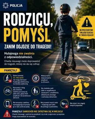 Dzieci na hulajnogach bez uprawnień - rodzice też mogą odpowiedzieć