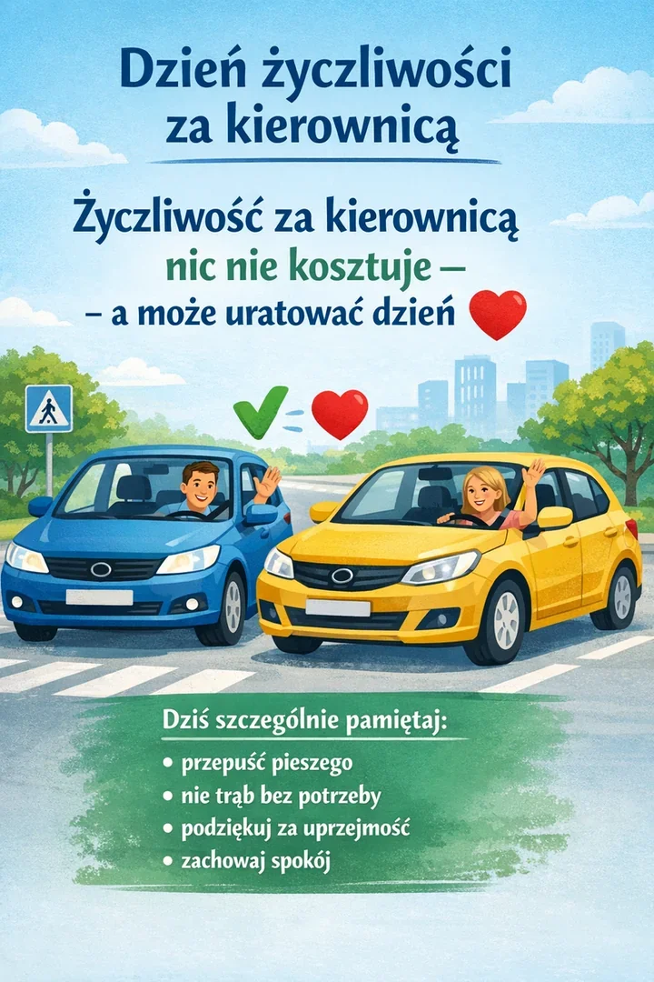 Uprzejmość za kierownicą potrafi rozbroić napięcie na drodze