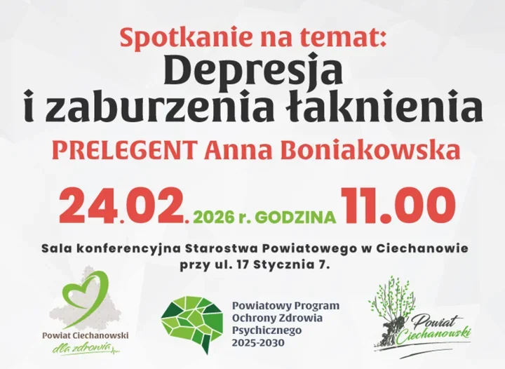 Otwarte spotkanie o depresji i zaburzeniach łaknienia – jak rozpoznać i pomóc